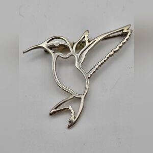 Vintage Humming Bird Sterling Silver Brooch